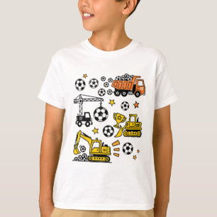 Camiseta Caminhões de Construção de Futebol Amante do Dia d