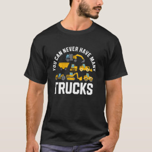 Camiseta Caminhões de Construção Escavadeira Trator Caminhã