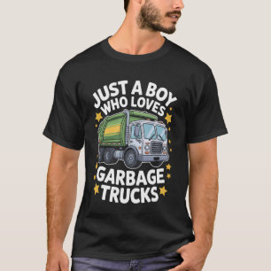 Camiseta Caminhões de lixo para meninos, apenas um menino q