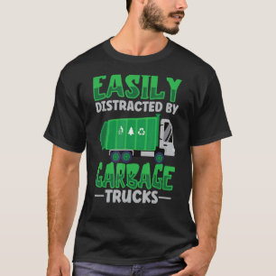 Camiseta Caminhões de lixo Reciclagem caminhão de lixo