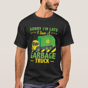 Camiseta Caminhões de lixo Reciclar Caminhão de lixo