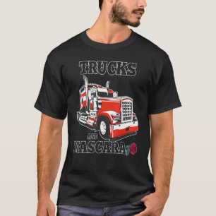 Camiseta Caminhões E Mascara Vintage Garota-Caminhoneira Fr
