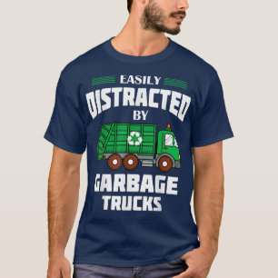 Camiseta Caminhões Engraçados De Lixo Design Homens Homens 