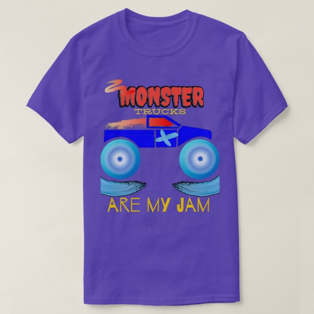 Camiseta caminhões monstros são meu monstro Monster Trucks  (Frente do Design)