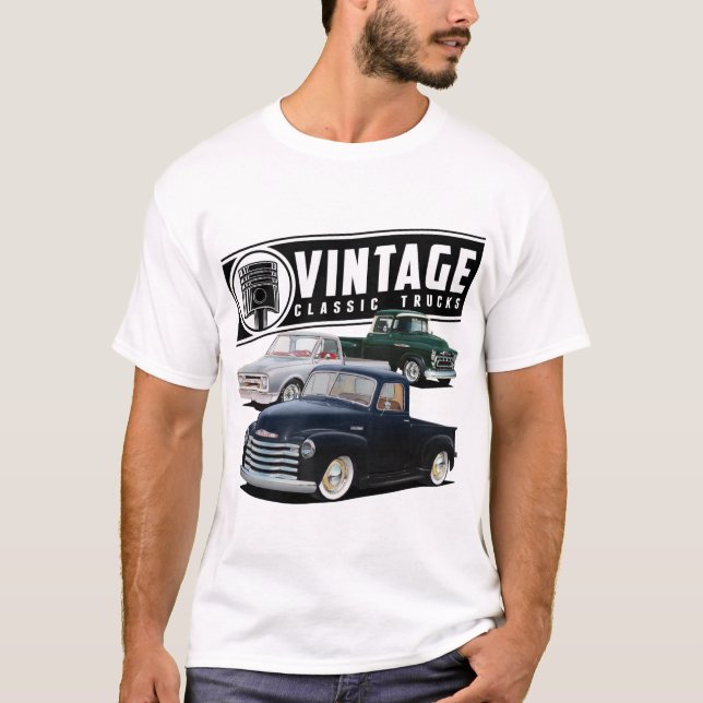 Camiseta Caminhões-Retro Vintage (Frente)