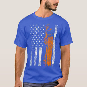 Camiseta Caminhoneiro americano Flag Truck Driver Halloween