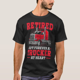 Camiseta Caminhoneiro Aposentado, Mas Para Sempre, No Motor