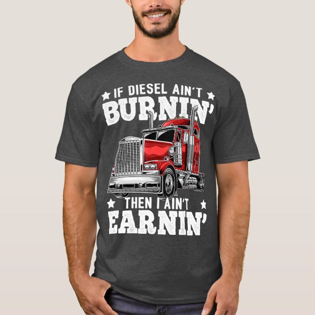 Camiseta Caminhoneiro Diesel Funny Big Rig SemiTrailer Cami (Frente)
