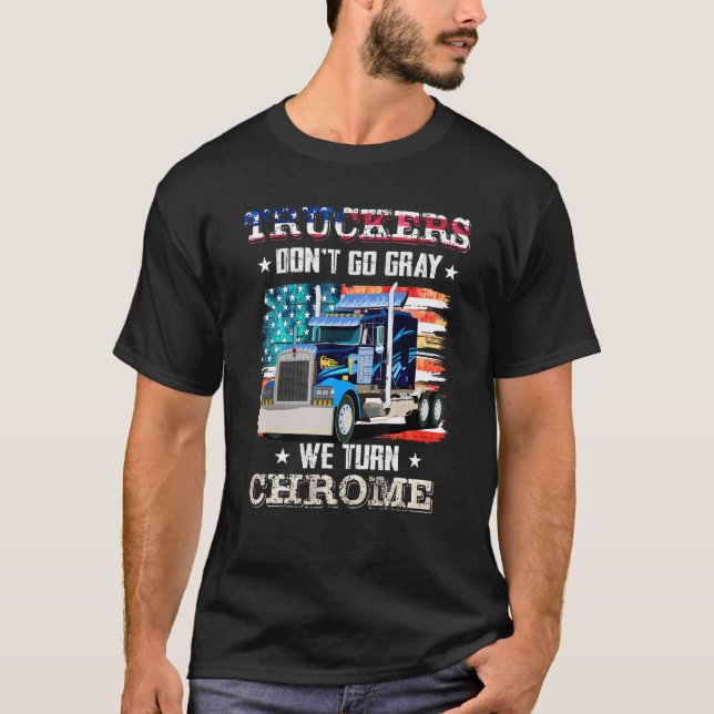Camiseta Caminhoneiro Não vá Cinza nós viramos caminhoneiro (Frente)