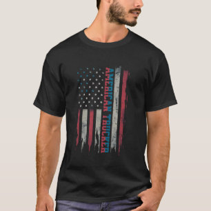 Camiseta Caminhoneiro Patriótico Semi Comercial Americano