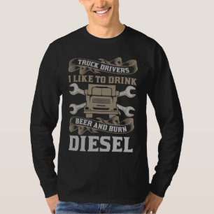 Camiseta Caminhoneiro Queima Diesel Motorista de Caminhão H