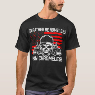 Camiseta Caminhoneiro Sem-Abrigo América Flag Usa
