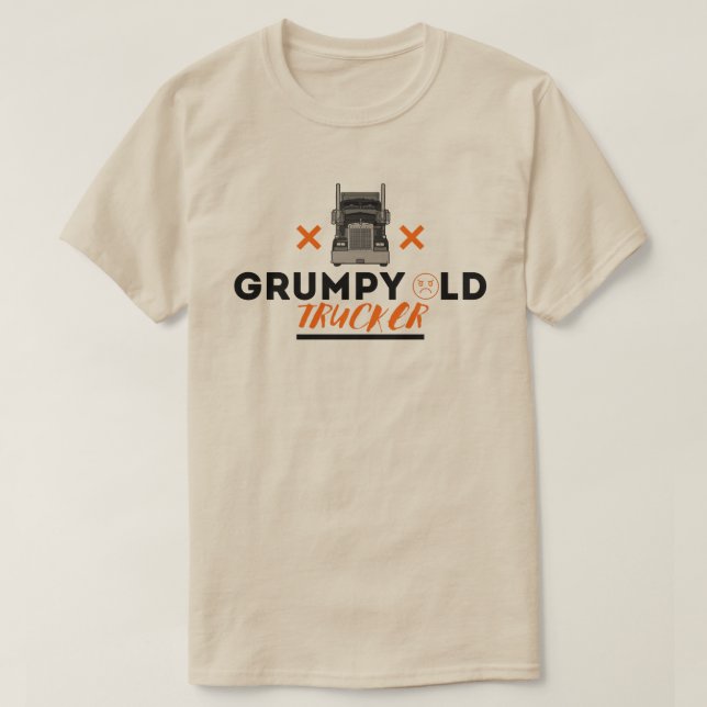 Camiseta Caminhoneiro Velho Grumpy - Citação Engraçada Para (Frente do Design)