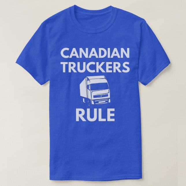 Camiseta Caminhoneiros canadenses governam motoristas de ca (Frente do Design)