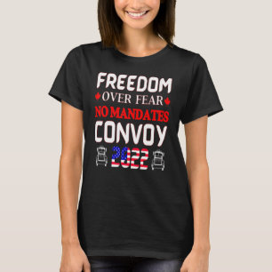 Camiseta Caminhoneiros canadenses livres sobre medo não man