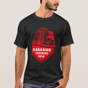 Camiseta Caminhoneiros Canadenses Rule Freedom 2022 Apoia N