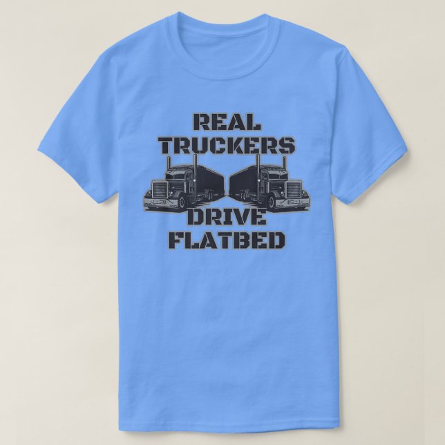 Camiseta Caminhoneiros de verdade dirigem Designs de driver (Frente do Design)
