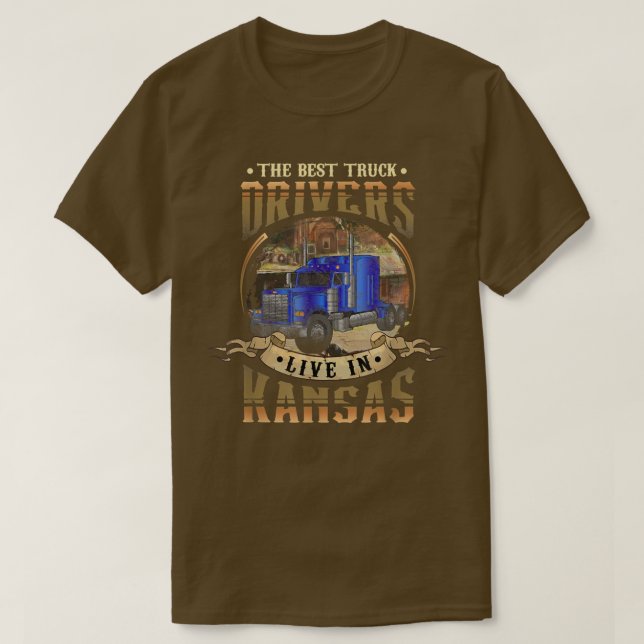 Camiseta Caminhoneiros engraçados, os melhores motoristas d (Frente do Design)