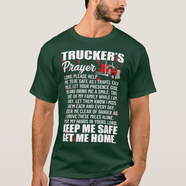 Camiseta Caminhoneiros Oram Para Que Eu Seja Seguro Para Tr (Frente)
