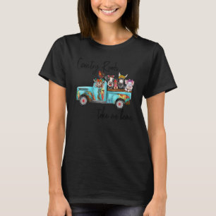 Camiseta Caminhonete da Fazenda Animais da Fazenda Galinha