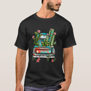 Camiseta Caminhonete de fazenda velha de cacto do oeste sel