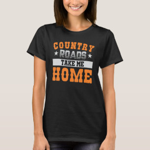 Camiseta Caminhos de campo me levam para casa na aldeia