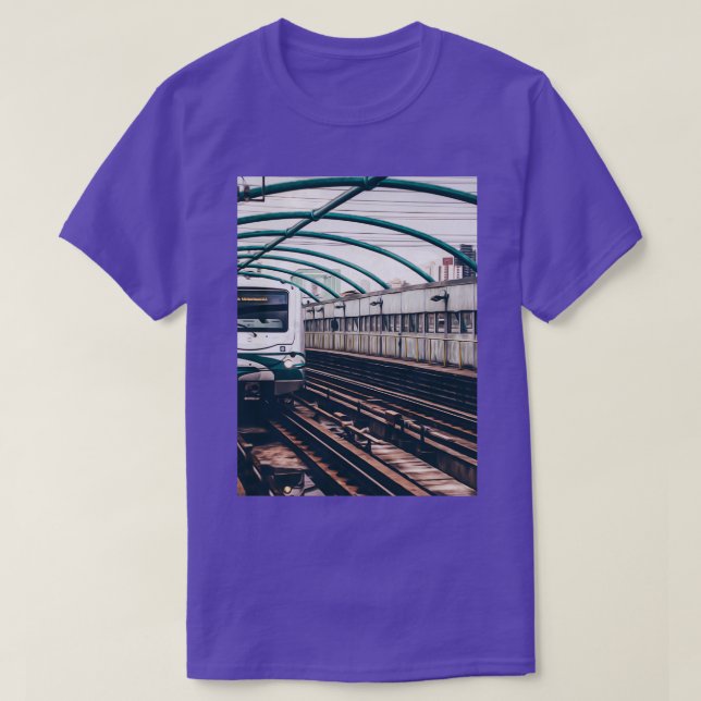 Camiseta Caminhos-de-Ferro de Estação Ferroviária Metro (Frente do Design)