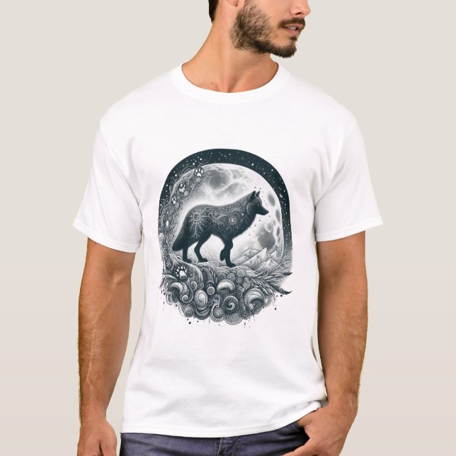 Camiseta Caminhos de Lobo Solitário, Caminhos de Lobo, Impr (Frente)