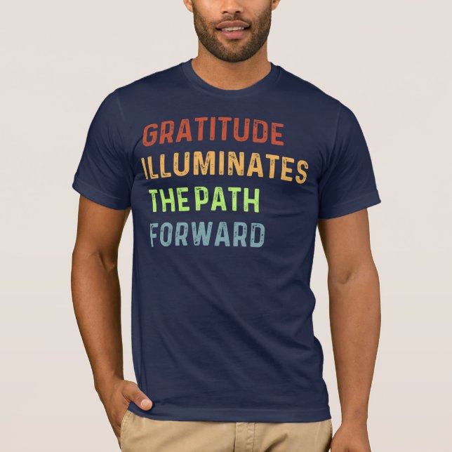 Camiseta Caminhos iluminados de Gratidão (Frente)