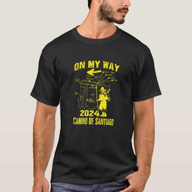 Camiseta Camino de Santiago 2024 Compostela Espanha 01 A Wa (Frente)