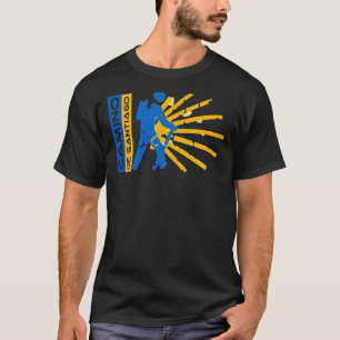 Camiseta Camino de Santiago. É a Rua, James. Logotipo de ca