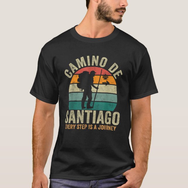 Camiseta Camino de Santiago Tshirt Women Espanha Pilgrim Wa (Frente)
