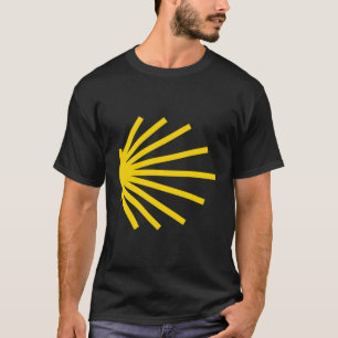 Camiseta Camino De Santiago Yellow Scallop Shell Trail Symb