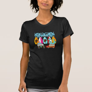 Camiseta Camionetes surfando do Hippie do vagabundo da