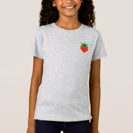 Camiseta Camisa-Ajustado fina das meninas de morango