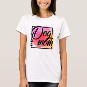 Camiseta Camisa-amante de os animais colorida da mãe do cão
