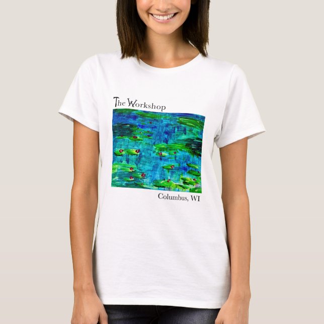 Camiseta Camisa-Arte legal Azul-Lilypad (Frente)