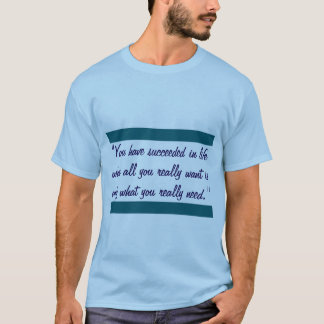 Camiseta "Camisa azul clara com aspas inspiracionais"