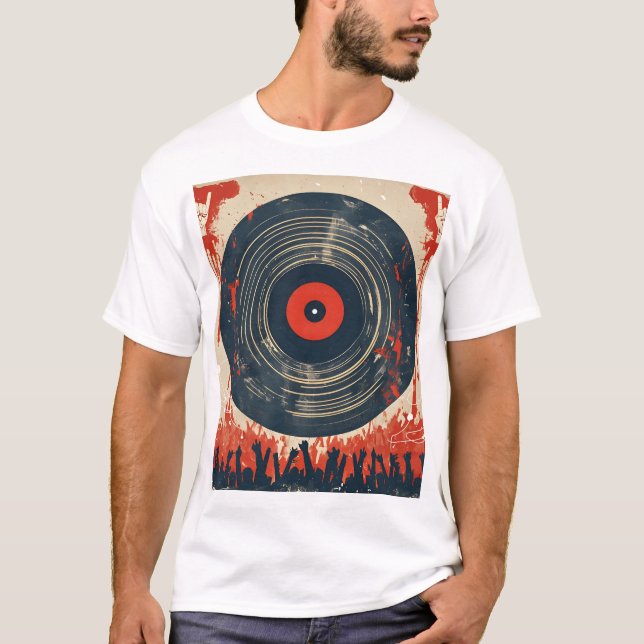 Camiseta Camisa-Banda Grunge - Estilo de Pedra Retro. (Frente)
