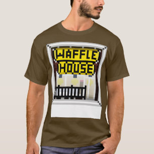 Camiseta Camisa-branca-borda-branca da Waffle House