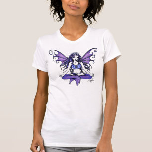 Camiseta "Camisa branca grande de Lotus violeta"