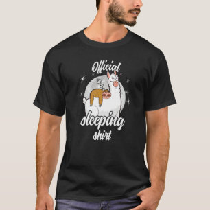Camiseta camisa-cama oficial lama e sono de preguiça