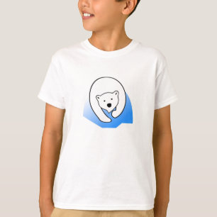 Camiseta Camisa/camiseta/camisa do urso polar T dos miúdos