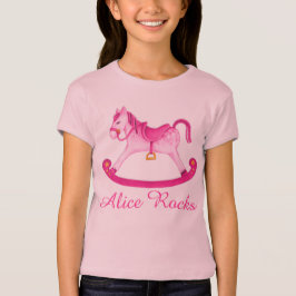 Camiseta Camisa-camiseta-de-arte rosa pintada por um belo c
