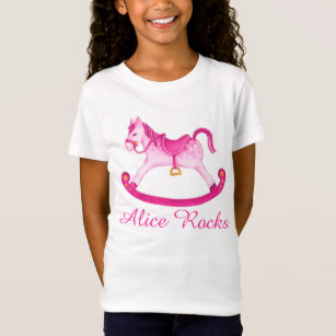 Camiseta Camisa-camiseta-de-arte rosa pintada por um belo c