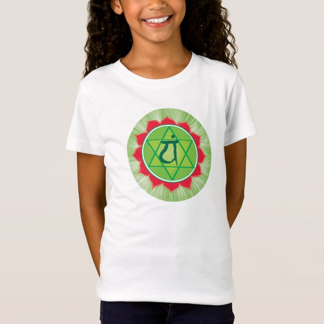 Camiseta Camisa-Capa das Raparigas de Heart Chakra Anahata (Frente)