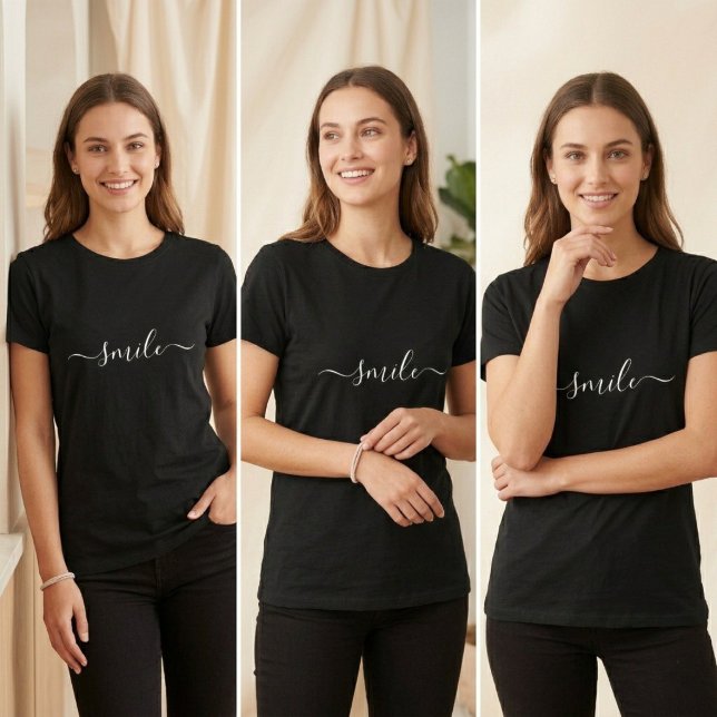 Camiseta, Camisa casual com mensagem positiva (Criador carregado)