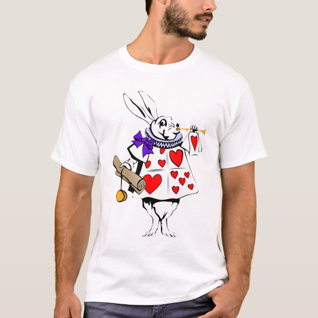 Camiseta Camisa: Coelho Branco de Alice no País das Maravil (Frente)