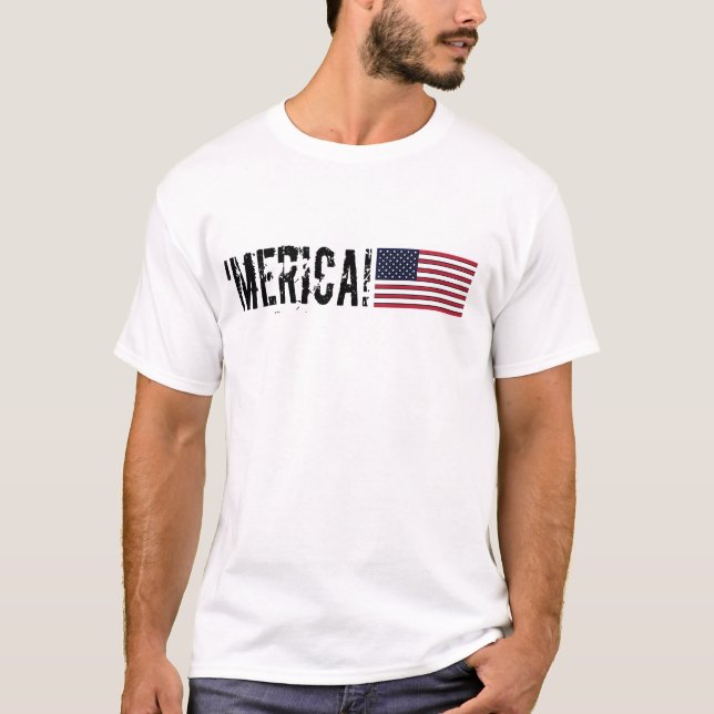 Camiseta 'Camisa da bandeira de Merica (Frente)