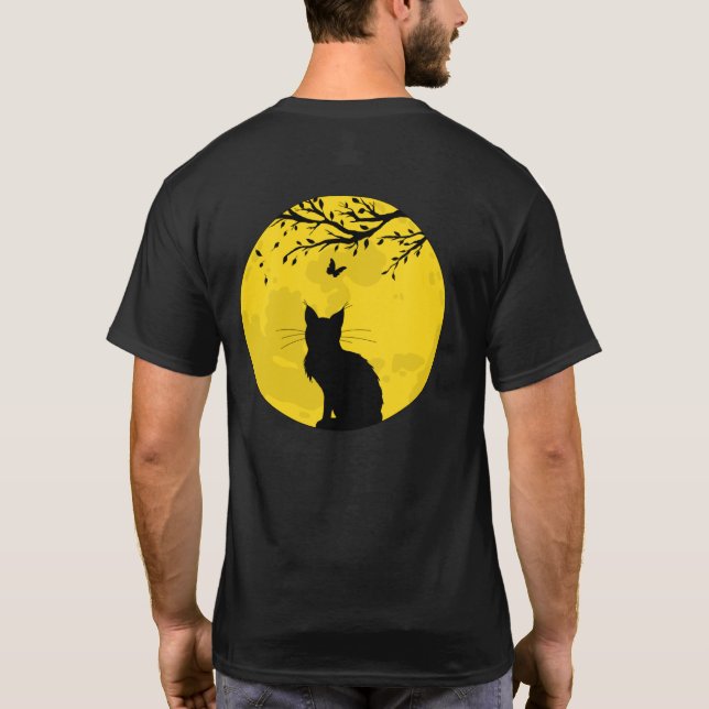 Camiseta Camisa-da-lua amarela-negra (Verso)